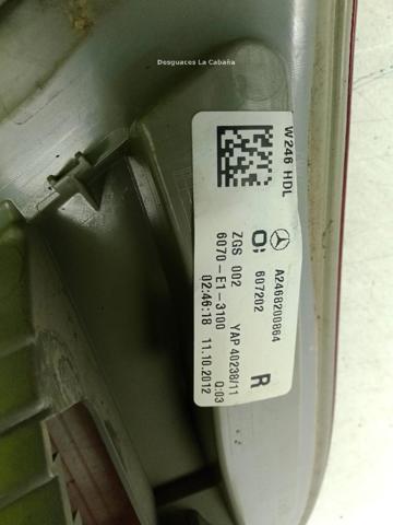 MERCEDES A2468200864 Фонарь задний правый внутренний в наличии Одесса