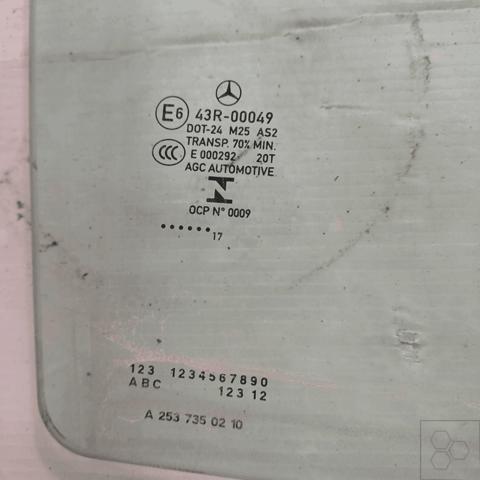 A2537350210 MERCEDES Стекло двери задней правой купить в Одесса