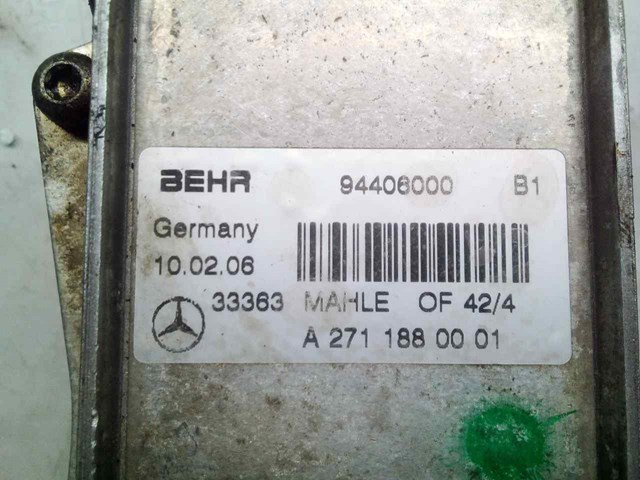 Resfriador de óleo do motor para Mercedes-Benz C-Class C 180 Kompressor (203.046) 271946 A2711880001