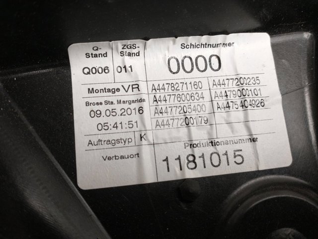 MERCEDES 4478271160 Динамик передней двери в наличии Харьков