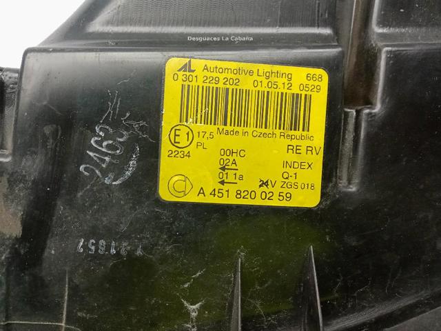 A4518200259 MERCEDES Правая фара купить в Полтава