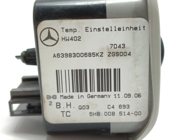 A6398300685 MERCEDES Блок управления режимами отопления/кондиционирования купить в Киев