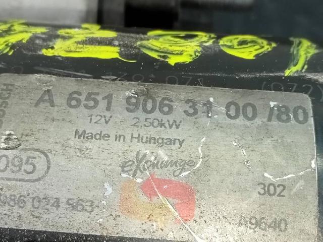 MERCEDES A6519063100 Стартер в наличии Черновцы