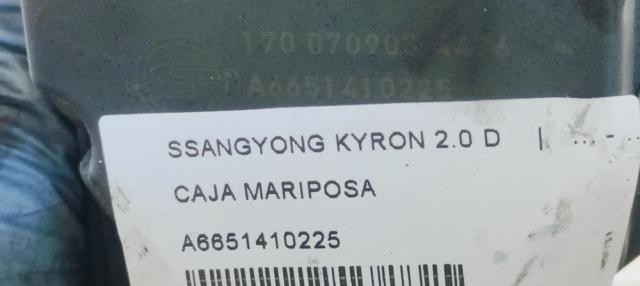 Válvula de borboleta montada SsangYong Actyon