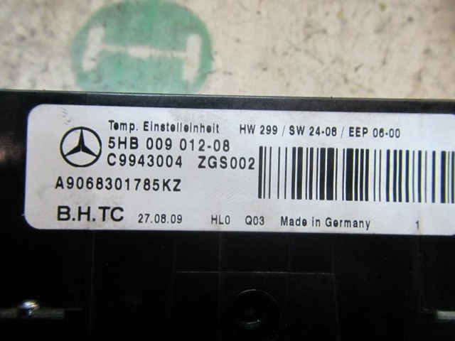 MERCEDES 9068302885 Блок управления режимами отопления/кондиционирования в наличии Украина