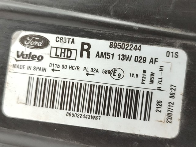 FORD AM5113W029AF Правая фара в наличии Ровно