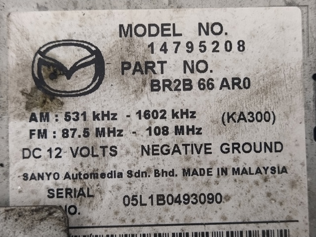 BR2B66AR0 MAZDA купить в Львов