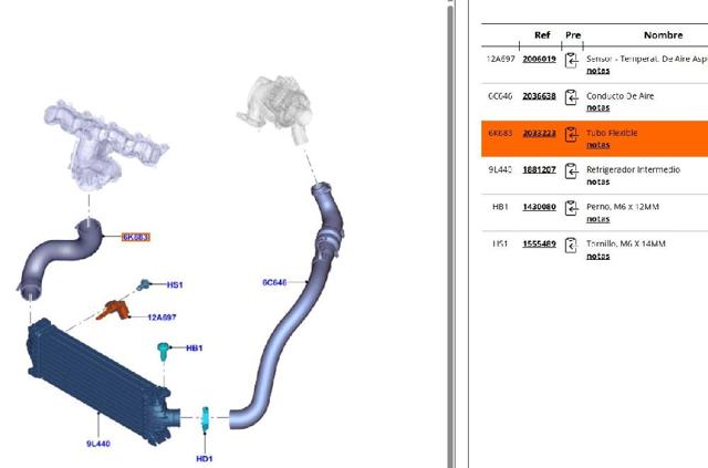 FORD CC116K863CD Патрубок интеркулера в наличии Киев