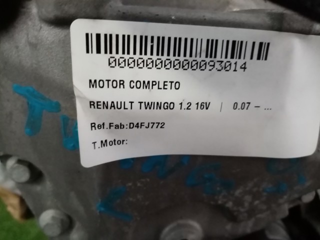 D4FJ772 RENAULT Двигатель в сборе купить в Львов