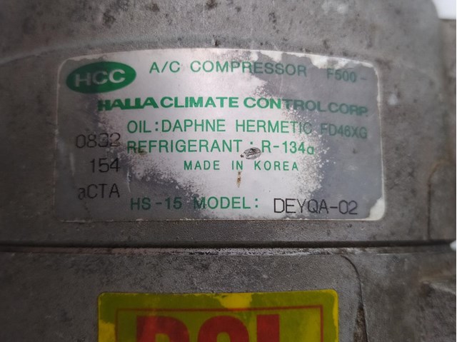 Compressor de ar condicionado para Hyundai Accent II 1.5 crdi d3ea DEYQA02