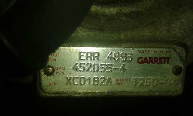 ERR4893 LAND ROVER Турбина купить в Кривой Рог