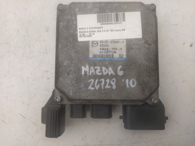 Unidade de controle do motor UCE para Mazda 6 hatchback (GH) (2007-2009) 2.0 mzr-cd rf7j GS1D67880F