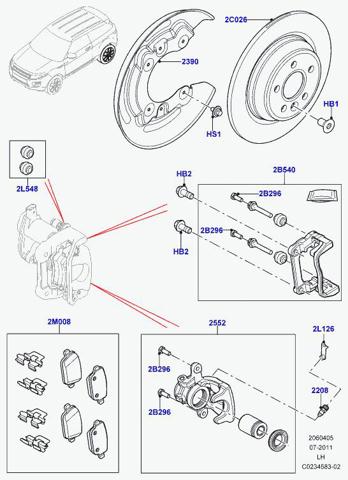 Suporte do freio traseiro direito LR027126 Land Rover