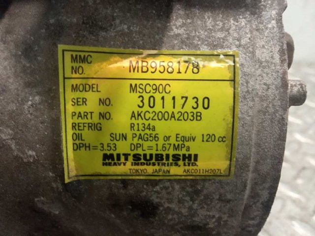 MITSUBISHI MB958178 Компрессор кондиционера в наличии Украина