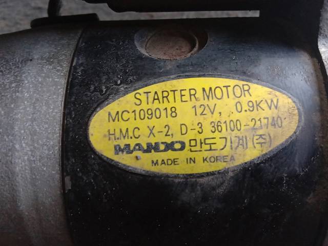 Motor de arranque para acento hyundai (x3) MC109018