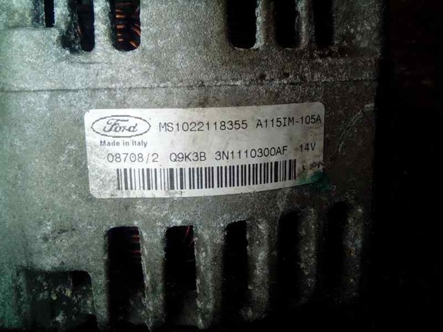 Alternador para ford focus ii sedan sedan (2005-2012) 1.6 100cv 1596cc shda MS1022118355