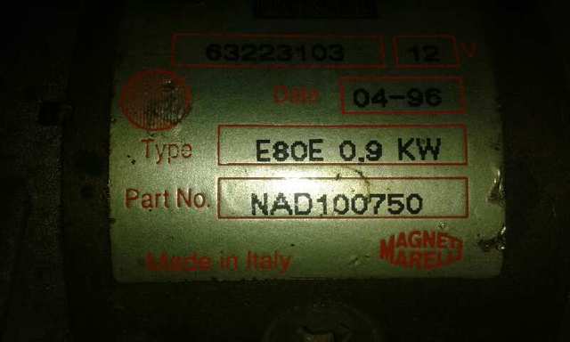 Motor arranque para rover 400 (rt) (1995-2000) 414 si 14k4f NAD100750