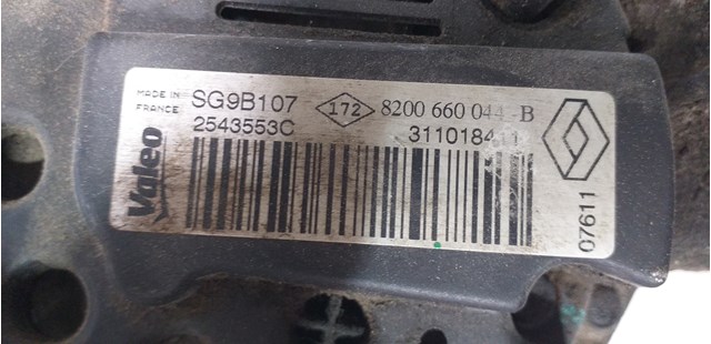 RENAULT SG9B107 Генератор в наличии Днепр