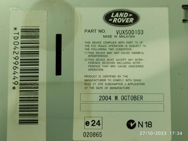 LAND ROVER VUX500103 в наличии Николаев