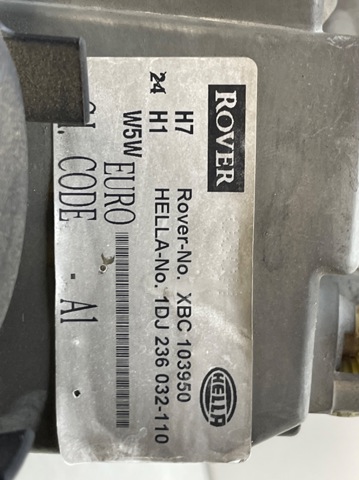XBC103950 ROVER Фара левая купить в Ирпень