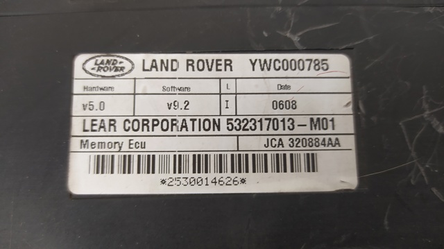 YWC000785 LAND ROVER Модуль управления (ЭБУ) переднего сидения купить в Одесса