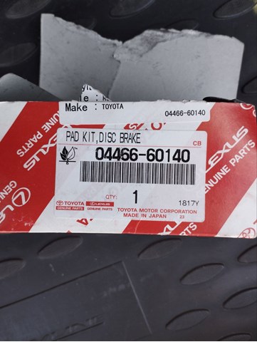 0446660140 TOYOTA Колодки тормозные задние дисковые купить в Харьков