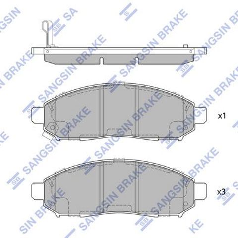 Колодки тормозные передние дисковые SP1460 HI-Q