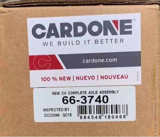 CARDONE 663740 Полуось передняя в наличии Николаев