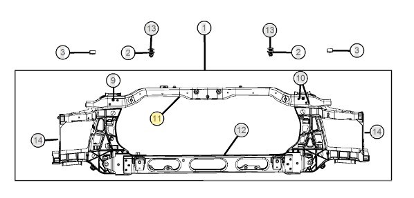 68197334AA CHRYSLER Рамка радиатора купить в Каменское