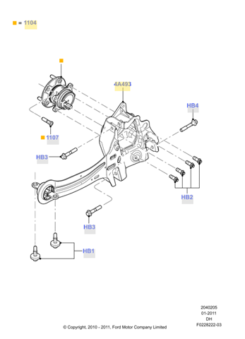 Ступицы задних колес BV6Z1104B FORD