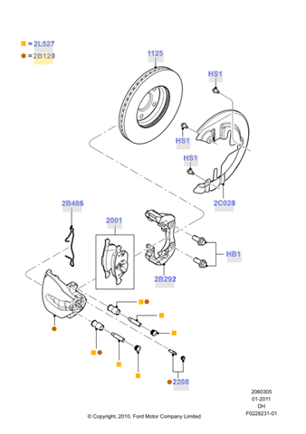 Пыльник тормозного диска переднего CV6Z2K004A FORD