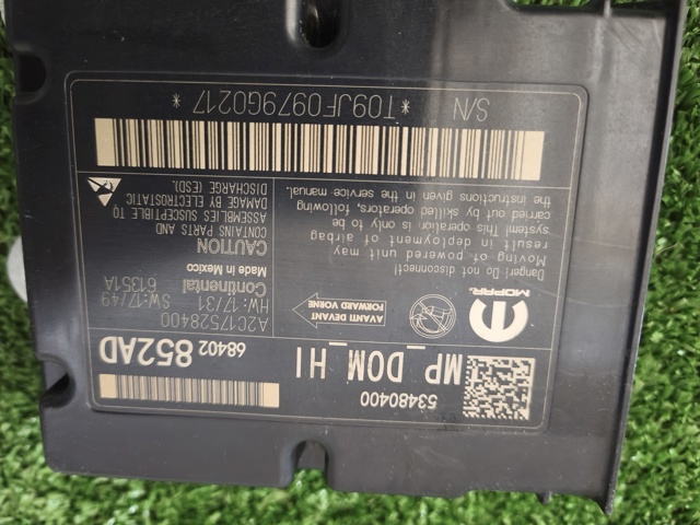 CHRYSLER 68402852AD Модуль-процессор управления подушкой безопасности (ЭБУ AIRBAG) в наличии Кривой Рог