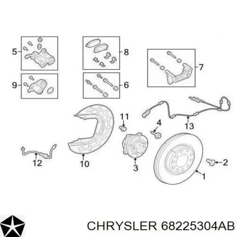 68225304AB CHRYSLER Суппорт тормозной задний правый купить в Ирпень