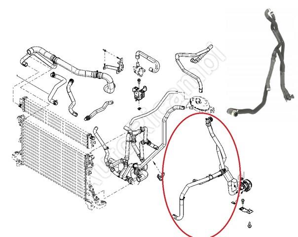 Шланг радиатора печки 924085733R RENAULT