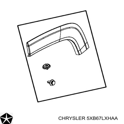 Молдинг арки колеса заднего, левый 5XB67LXHAA CHRYSLER