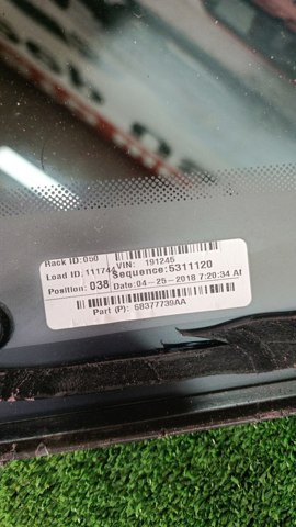 CHRYSLER 68377739AA Стекло кузова (багажного отсека) левое в наличии Одесса