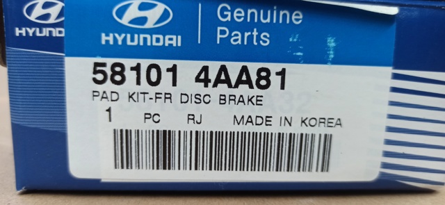 HYUNDAI 581014AA81 Колодки тормозные передние дисковые в наличии Украина