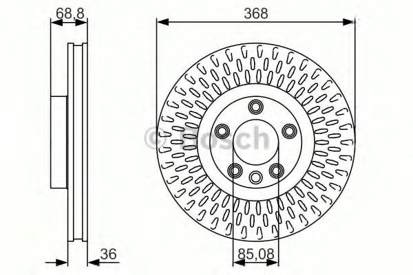 Диск тормозной передний 0986479A33 BOSCH