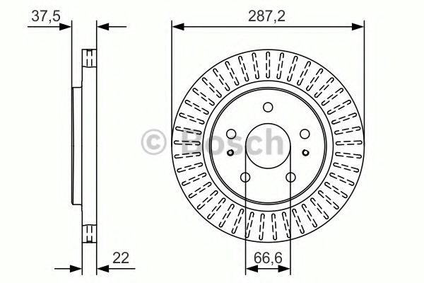 Bosch диск гальмівний пер. daihatsu terios 06- 0 986 479 A98