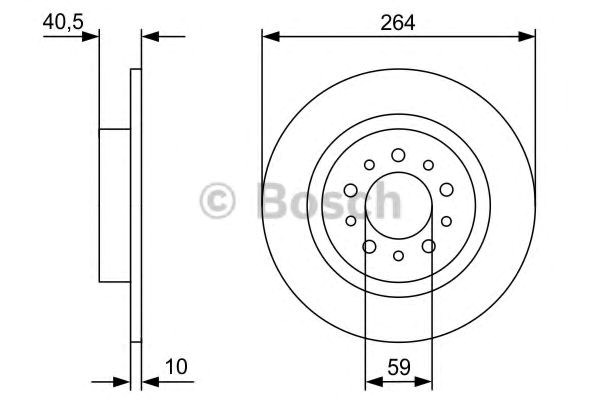 Диск тормозной задний 0986479C98 BOSCH