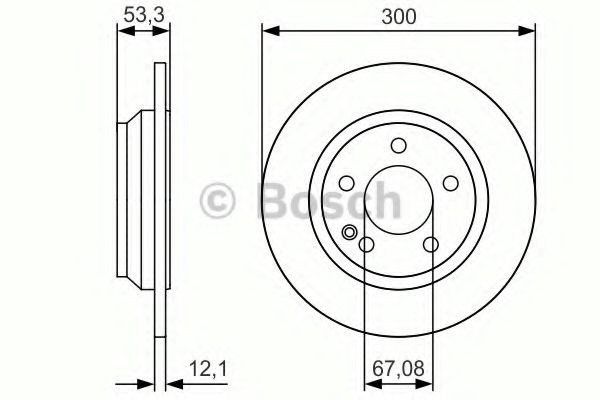Тормозные диски 0986479D12 BOSCH