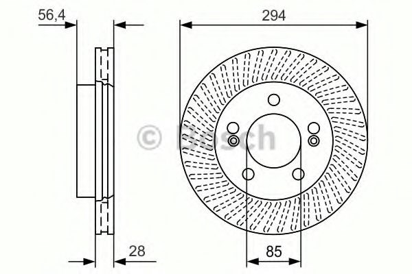 Диск тормозной передний 0986479D32 BOSCH