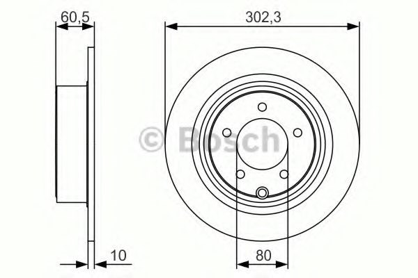 Тормозной диск 0986479R07 BOSCH
