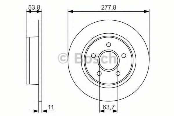 Дисковый тормоз 0986479S51 BOSCH