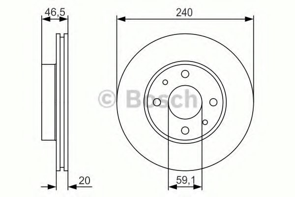 Bosch fiat диск гальмівний palio 97- 0 986 479 S74