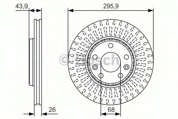 Bosch диск гальмівний передній (29626) renault laguna 07-. 0 986 479 S93
