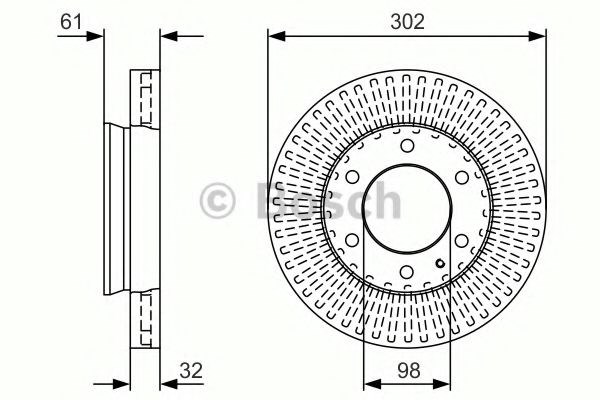 Ротор тормозной 0986479V32 BOSCH