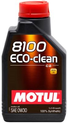 Олива моторна синтетична motul "8100 eco-clean 0w30", 1л 102888