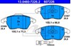 Колодки тормозные дисковые комплект 13046072262 ATE