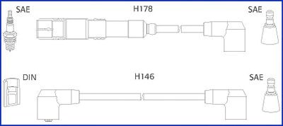 Провода высокого напряжения Mercedes C 190